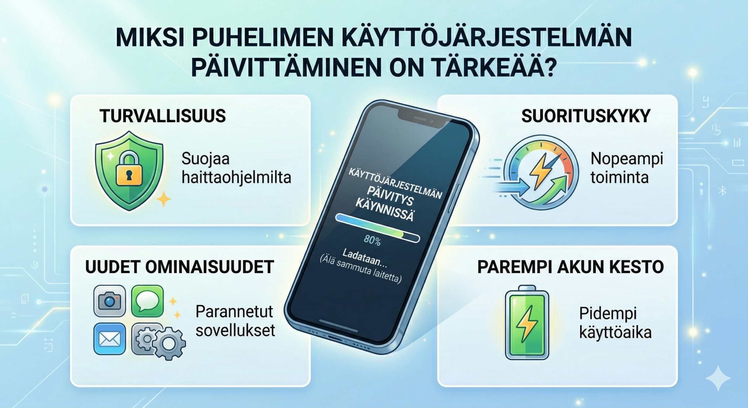 Miksi puhelimen käyttöjärjestelmän päivittäminen on tärkeää?